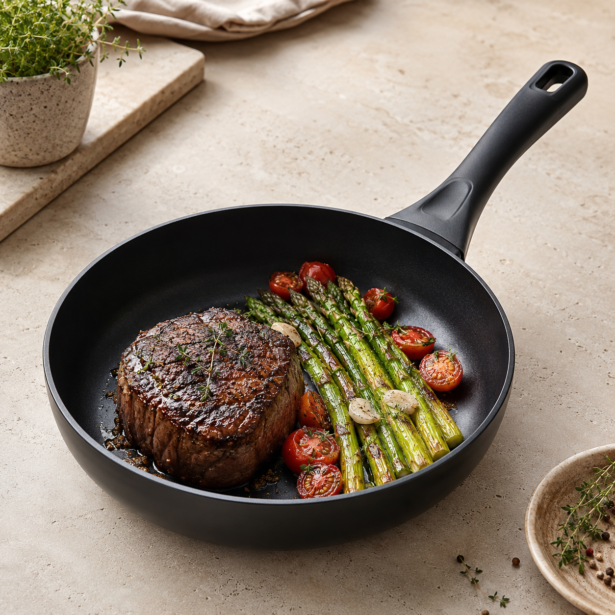 Trimorapatch Deep Round Steak Pan