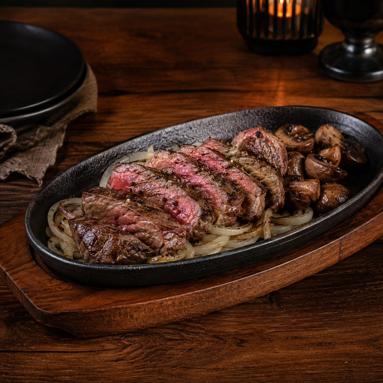Trimorapatch Oval Steak Serving Pan