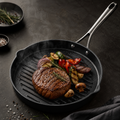 Trimorapatch Round Grill Pan with Stainless-Style Handle